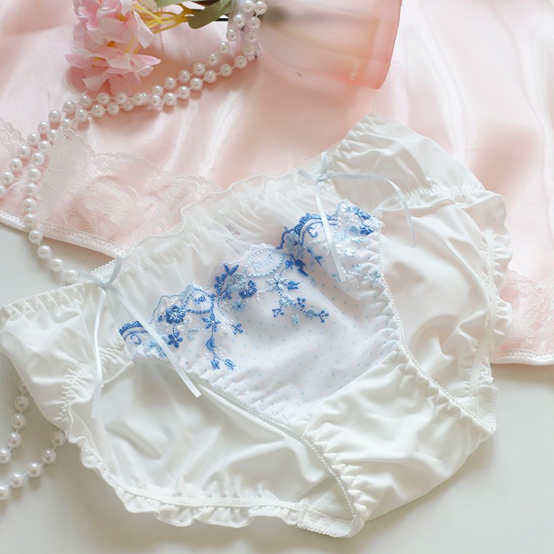Sweet Bow Milk Silk Mid-Rise Panties - Image 2