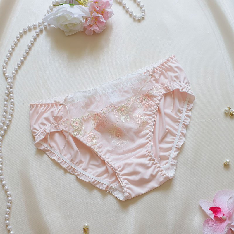 Sweet Bow Milk Silk Mid-Rise Panties - Image 3