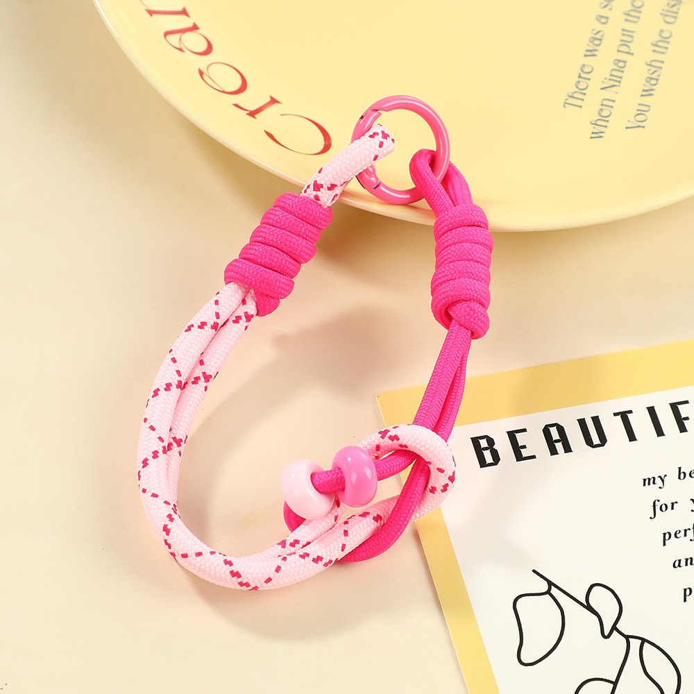 Dopamine Color Braided Double-Ring Phone Wrist Strap - Image 11