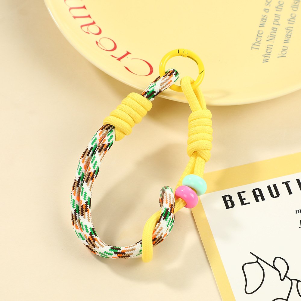 Dopamine Color Braided Double-Ring Phone Wrist Strap - Image 12