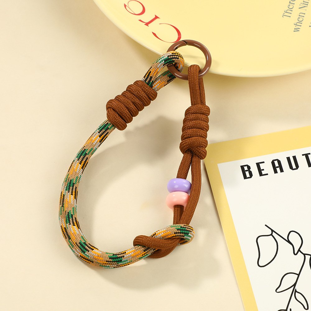 Dopamine Color Braided Double-Ring Phone Wrist Strap - Image 8