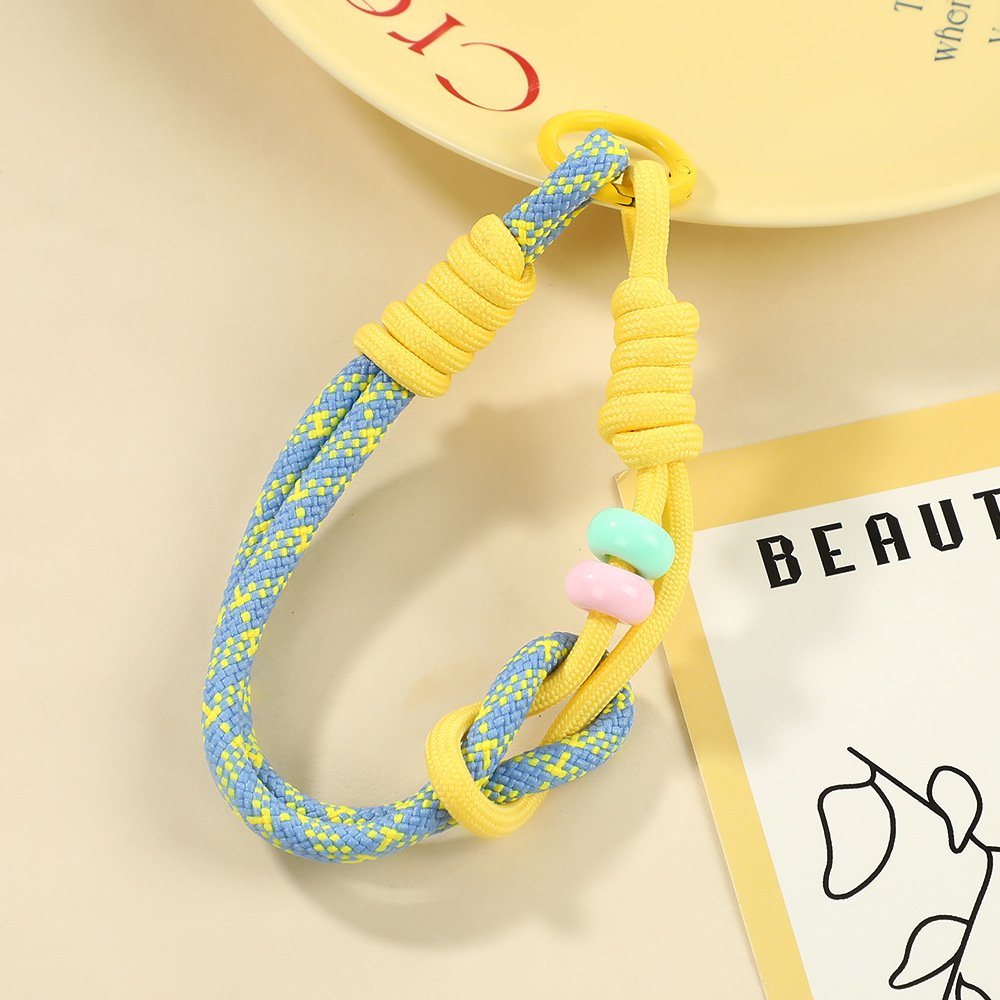 Dopamine Color Braided Double-Ring Phone Wrist Strap - Image 9
