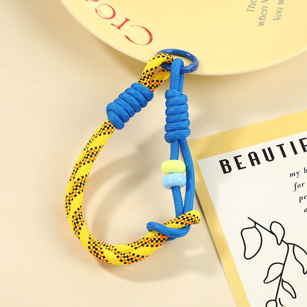 Dopamine Color Braided Double-Ring Phone Wrist Strap - Image 10